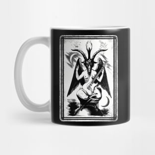 Baphomet strat guitar white Mug